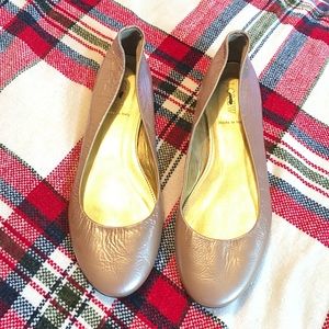 J.CREW Pink + Metallic Flats 💕